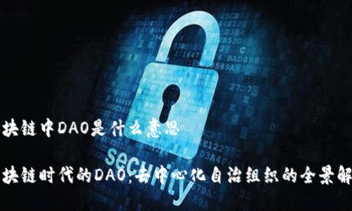 区块链中DAO是什么意思

区块链时代的DAO：去中心化自治组织的全景解读
